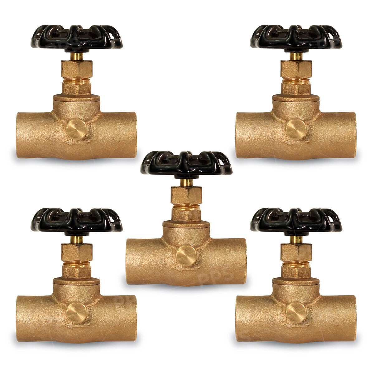 Midline Valve Stop Valve with Drain Lead Free, Sweat Connections, Brass (5 Pack) gallery