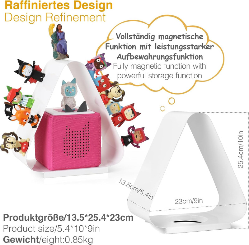 Tonie Box Triangular Shelf Organizer for 40-50 Tonies Characters Display gallery