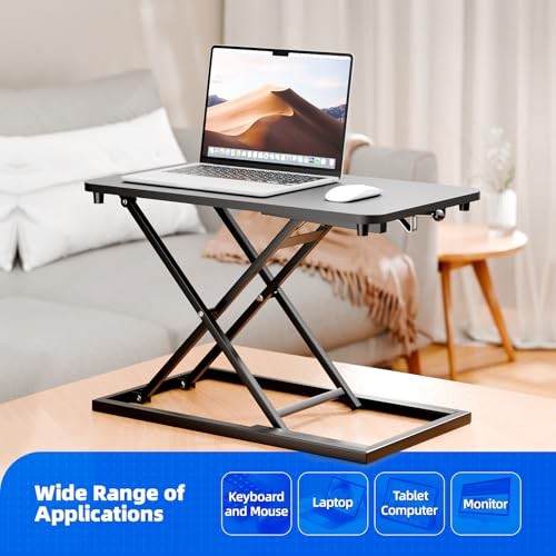 Standing Desk Converter Height Adjustable, Sit to Stand up Desk Riser Black gallery