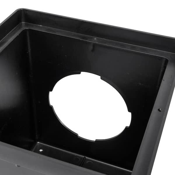 NDS 12" Square Catch Basin Drain Kit Steel Grate 2 Outlets Adapters Plug gallery