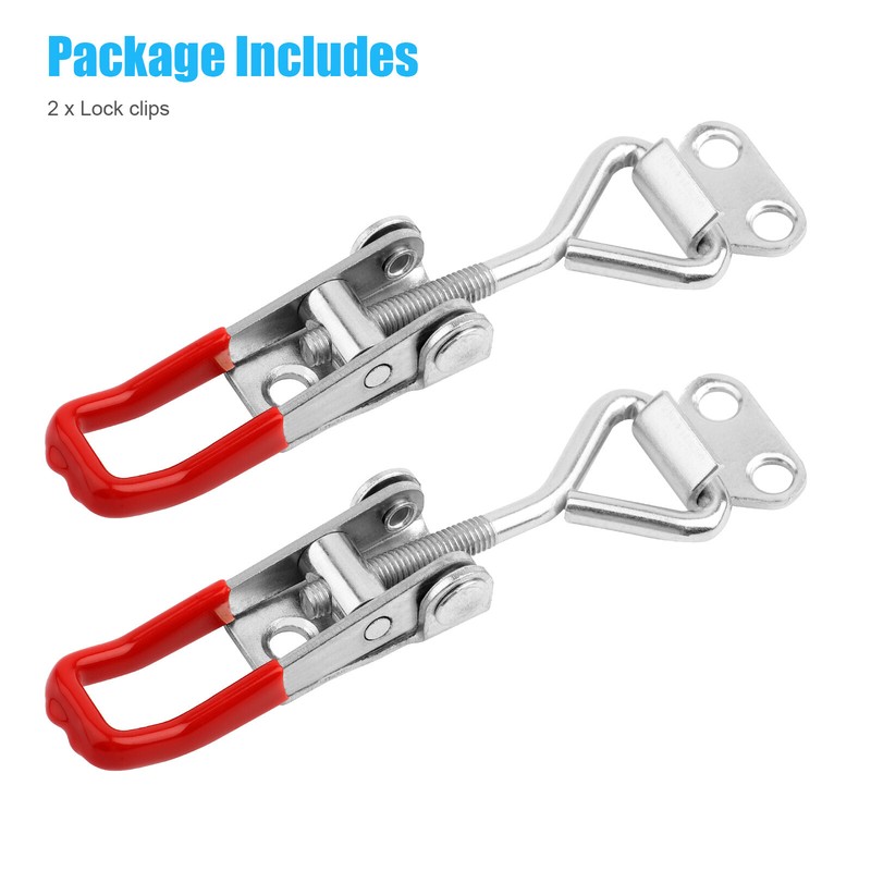 2 PCS Steel Toggle Latch Catch Adjustable Lock Clamp Anti-rust Clip For Box Case gallery