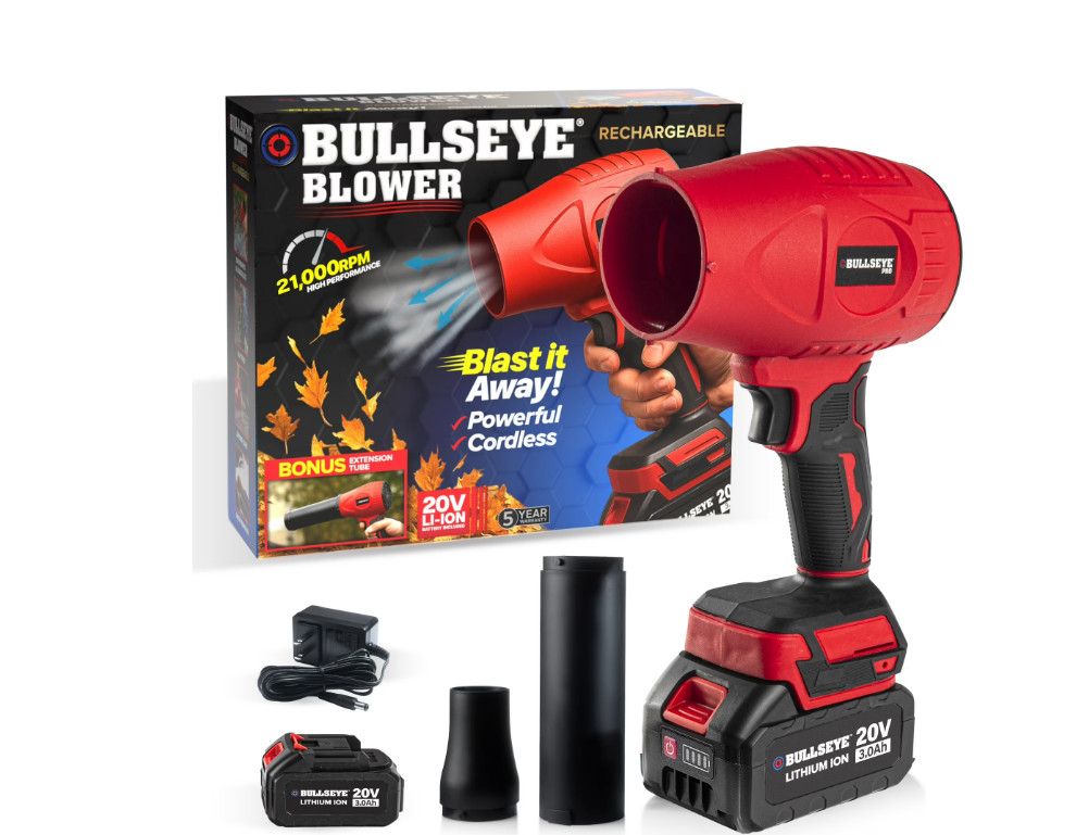 Bullseye Blower Rechargeable Cordless Leaf Dust Air Blaster 21,000 RPM with 20V gallery