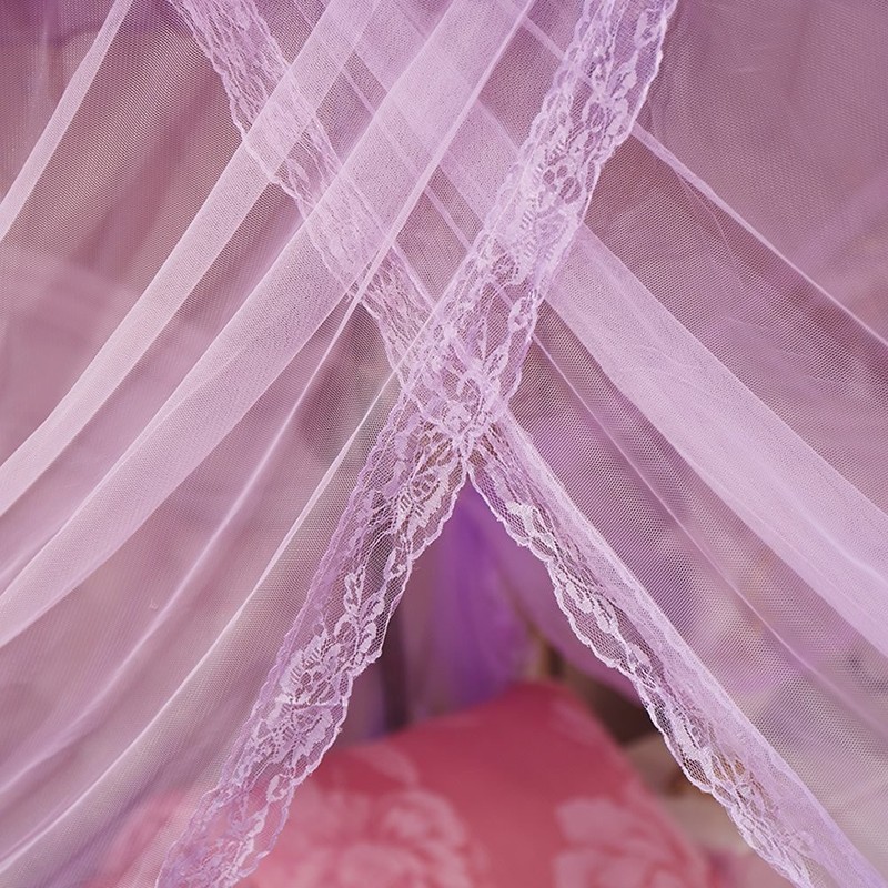 UOZZI BEDDING 4 Corners Post Purple Canopy Bed Curtain for Girls & Adults - Cute gallery