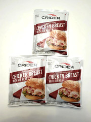 3pk CRIDER Prem Chunk Chicken Breast with Rib Meat~Fully Cooked Exp 09/2027