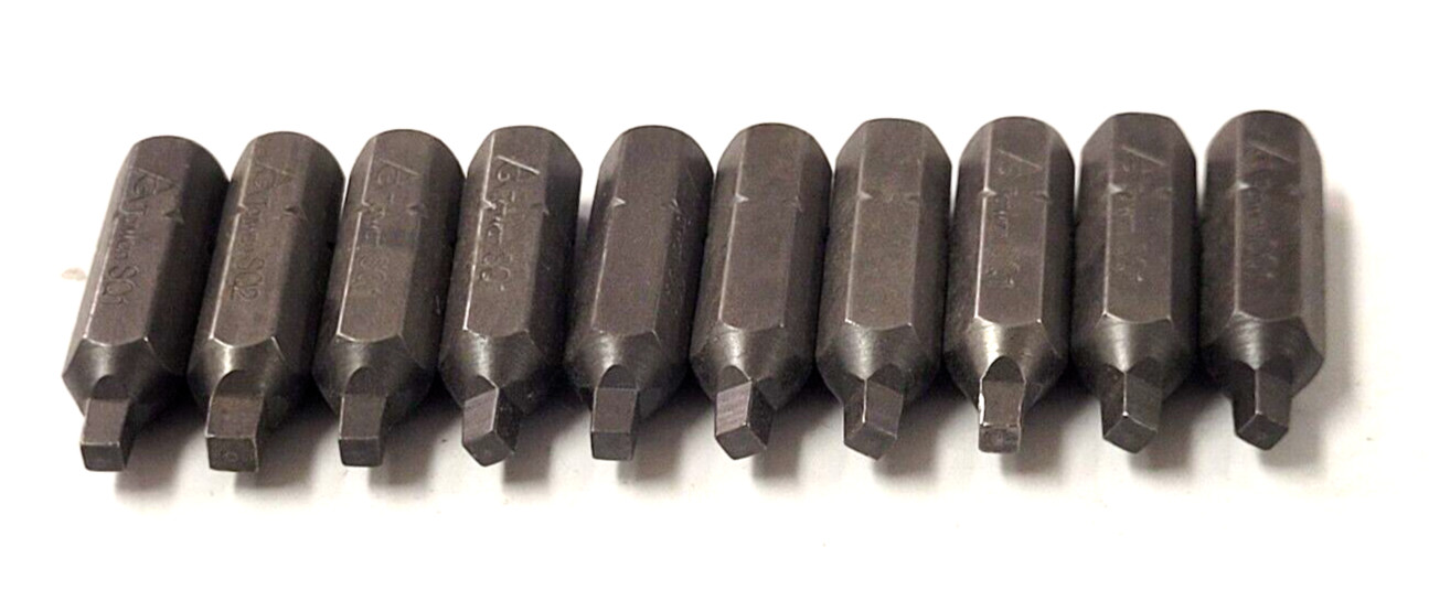 Geta / Apex 44Q1 #1 Square Drive 1/4 Hex Insert Power ScrewDriver Bits LOT OF 10 gallery