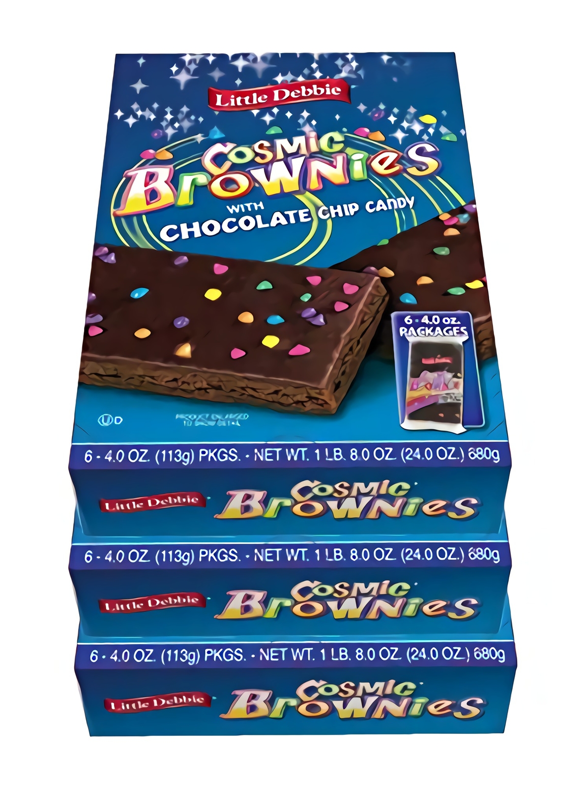 Little Debbie Extra-Large Sized Cosmic Brownies, 4 oz., 6 Count | 3 Pack (Total gallery