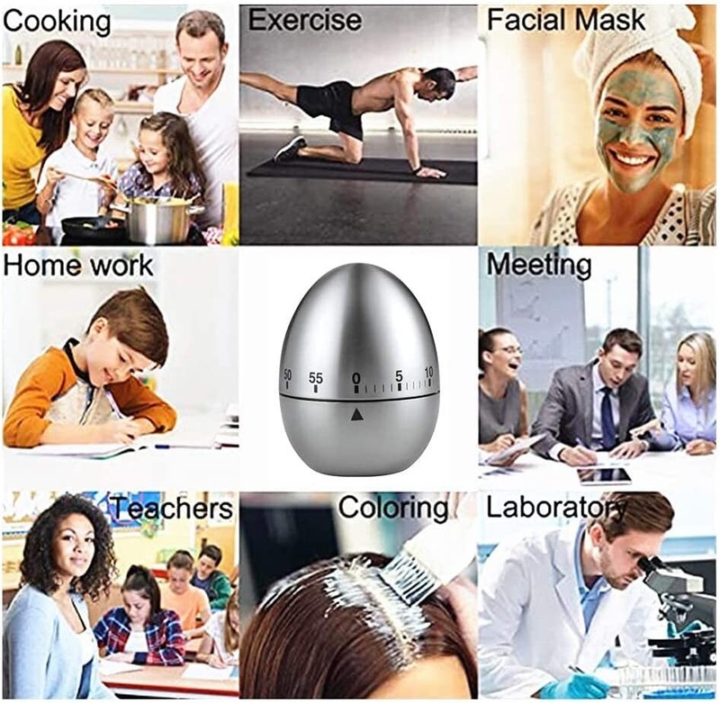 Egg Shape Timer 60 Minute Cute Timer for Kitchen Exercise Learn Cooking gallery
