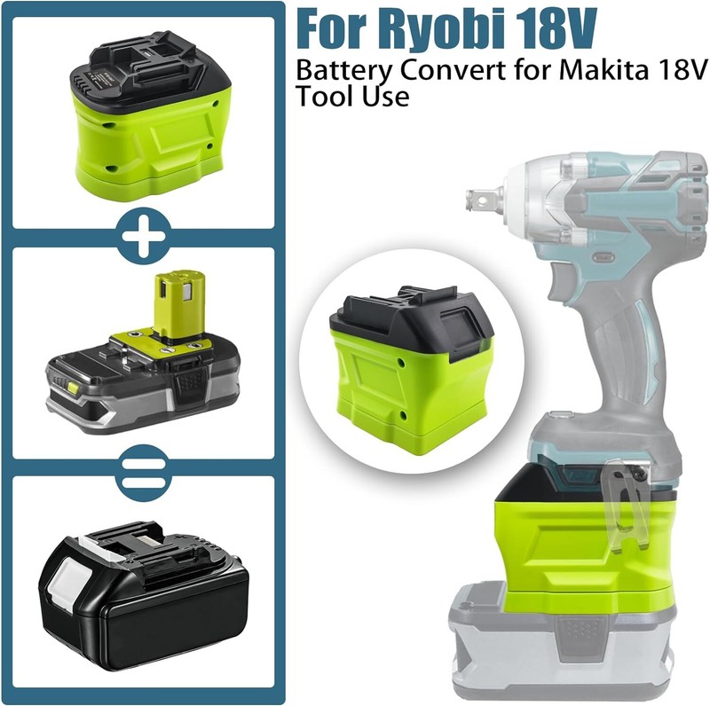 Converter Battery Adapter for Ryobi 18V Li-ion Battery to for Makita 18V Tool gallery