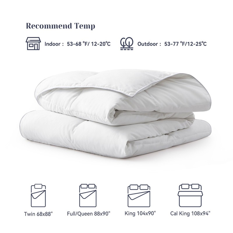 Hot Sleeper Oversized Blanket Summer Cooling Lightweight Comforter Down Feather gallery