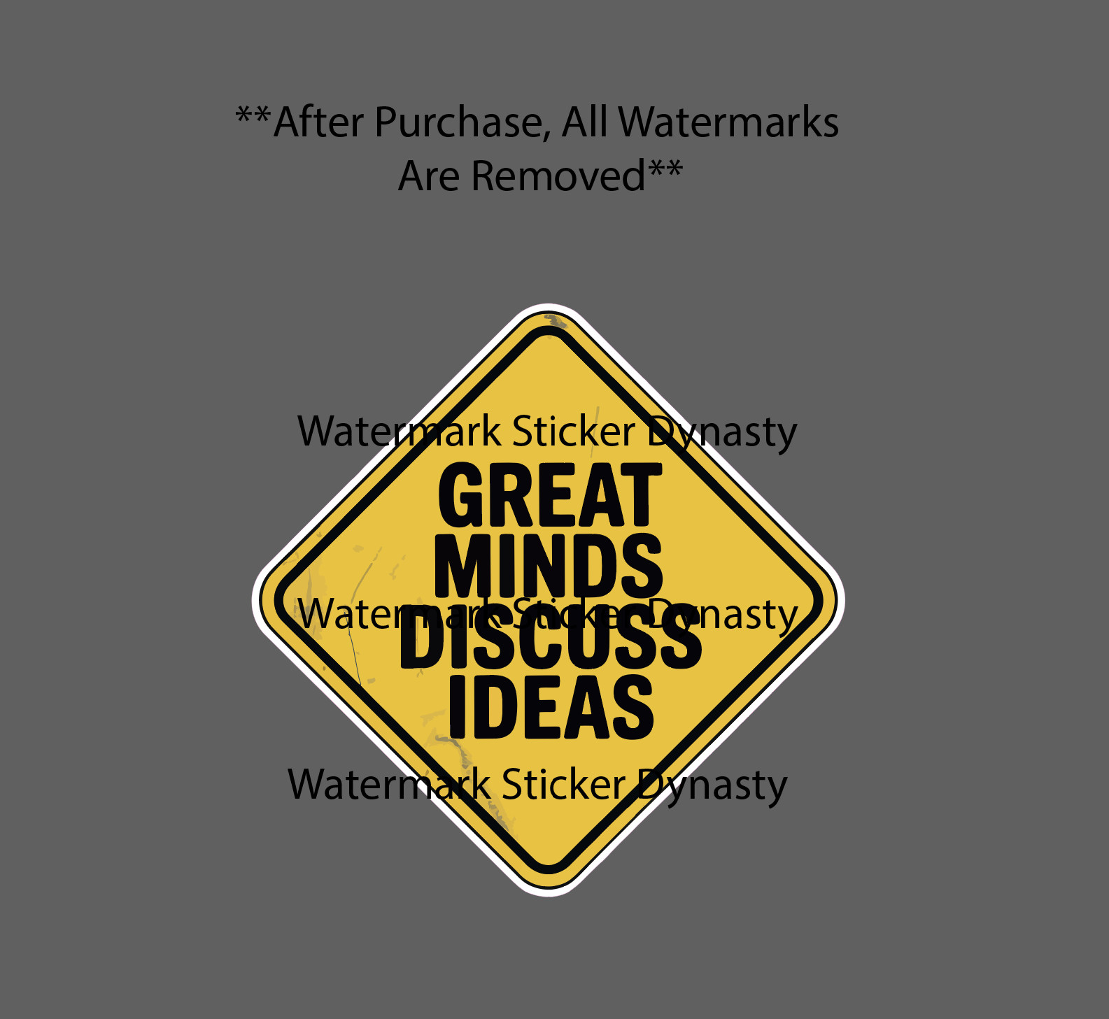 Great Minds Discuss Ideas Sticker Waterproof Decal Quote Business Money Gift NEW gallery