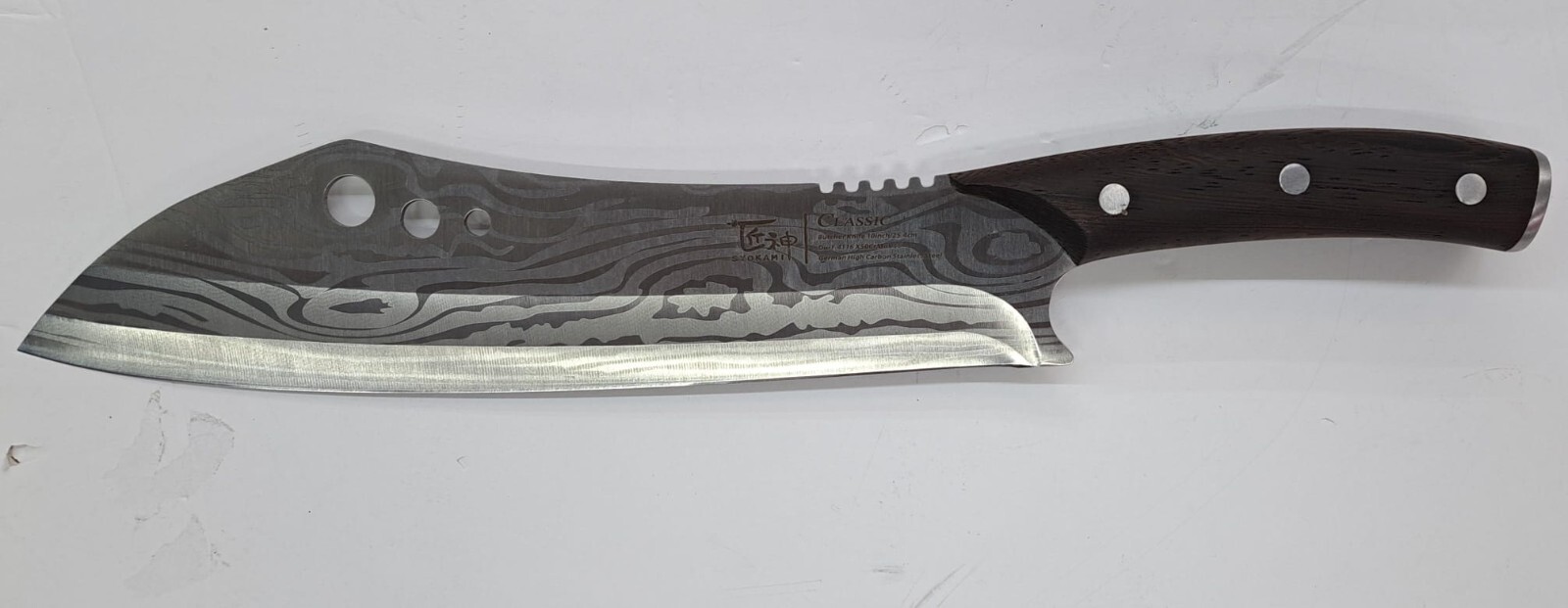 #Butcher Knife,10 Inch Meat Cleaver Chef Knife With Herb Stripper Japanese Style gallery