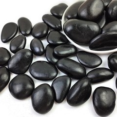 ​​38lbs Black River Rocks, 2-3 inch Polished Pebbles,Indoor/Outdoor Decor