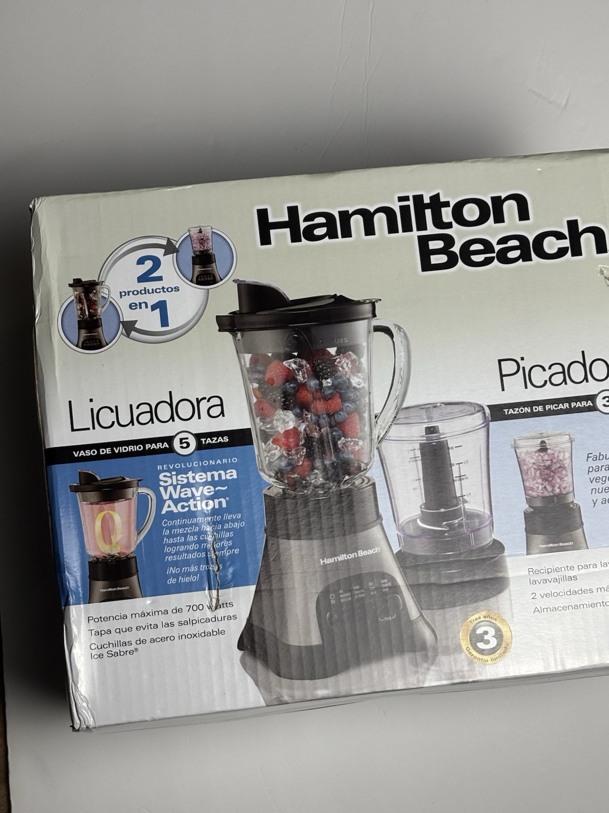 Hamilton Beach 2-in-1 Blender & Chopper 58164 New Open Box 40oz Glass gallery