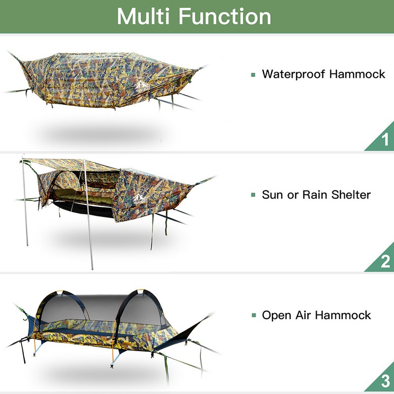 Camping Hammock, Portable Flat Lay Hammocks for 1 Person Backpacking Hiking gallery