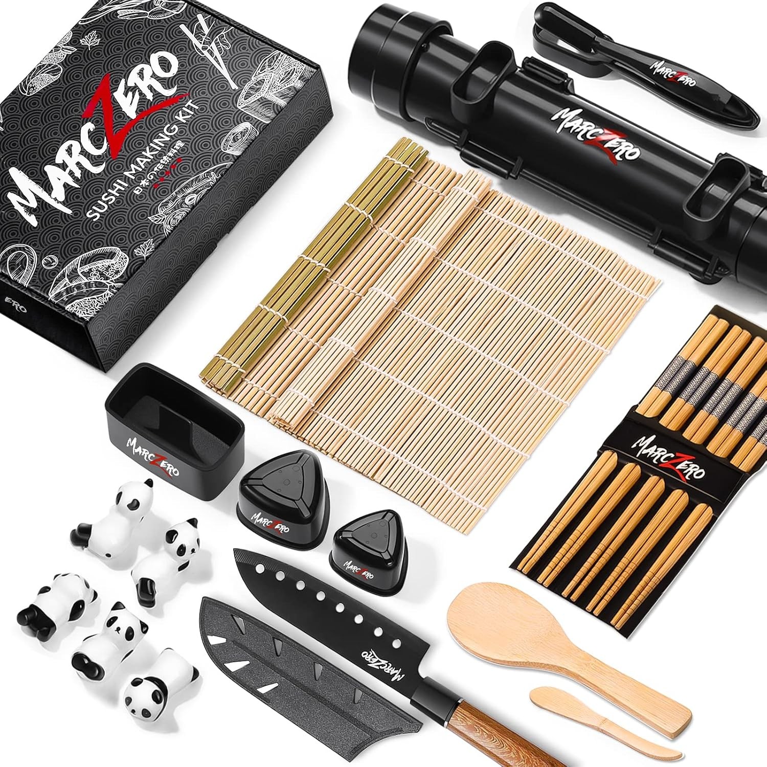 22-in-1 Sushi Making Kit Bazooka Roller Bamboo Mat Knife DIY Beginner Set gallery