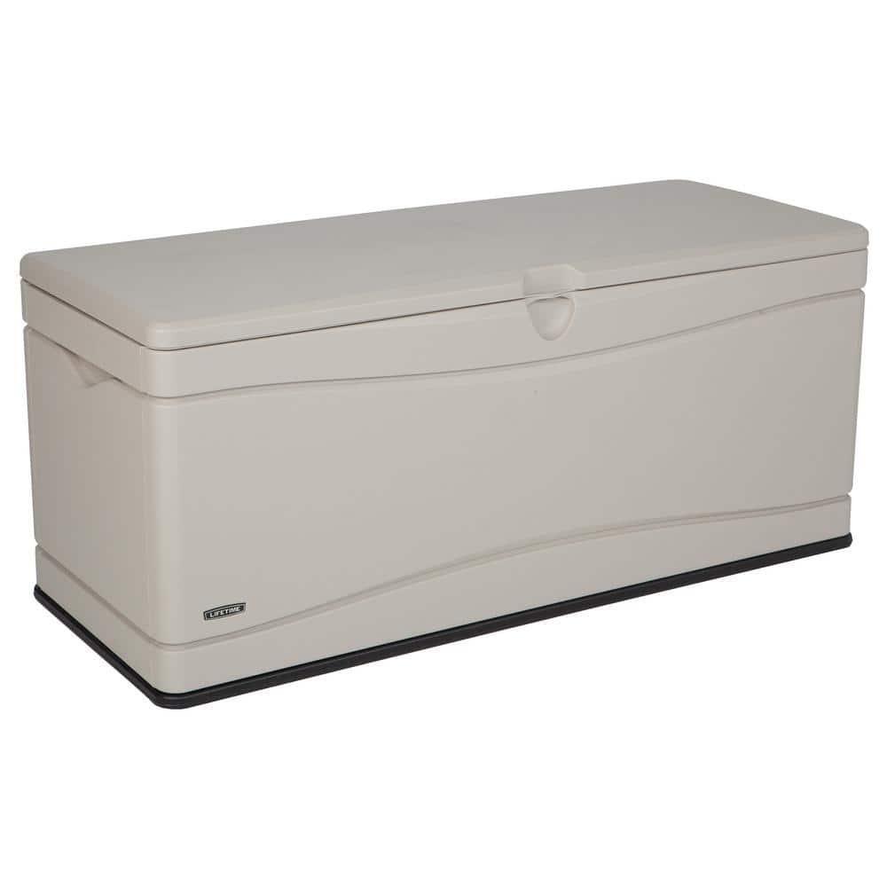 Lifetime Outdoor Deck Box 130-Gal Heavy-Duty Polyethylene Storage Desert Sand gallery