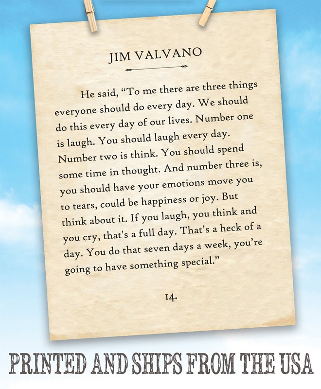 Poster - Jim Valvano - 3 Things Every Day - Choose Unframed Poster or Canvas gallery