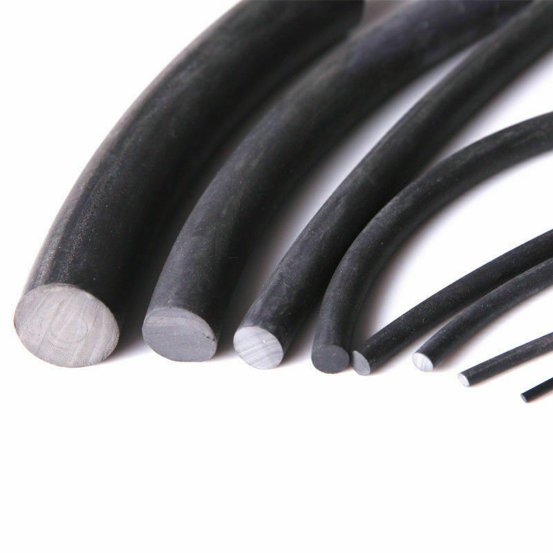 Black Solid Nitrile Rubber Cord O Ring Strip Anti Oil Seal Gasket Dia 1 to 30mm