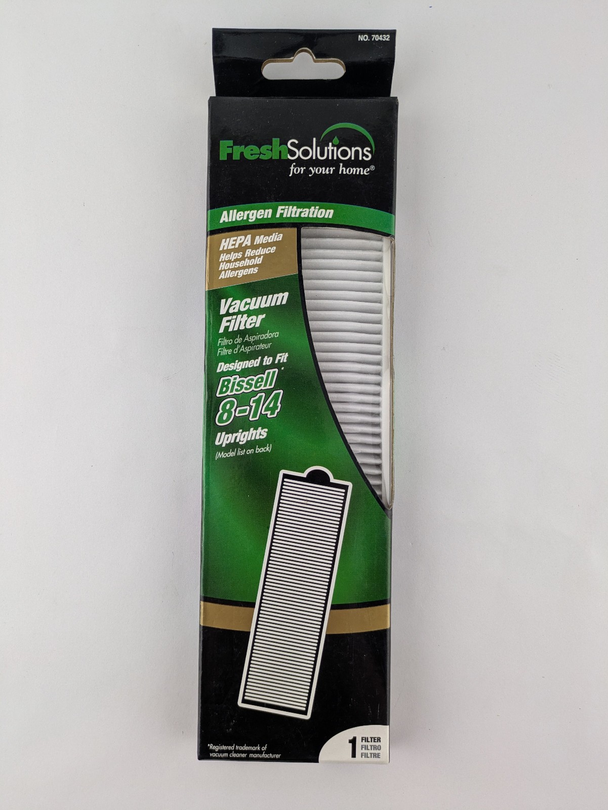 Fresh Solutions 70432 For Bissell Filter HEPA 8 / 14 Upright Vacuum Filter gallery