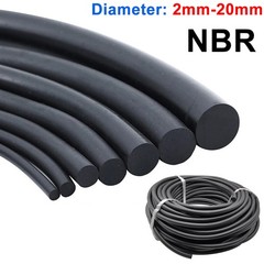 Black Solid Nitrile Rubber Strip O-Ring Cord Oil Water Seal Gasket Dia 2mm-20mm