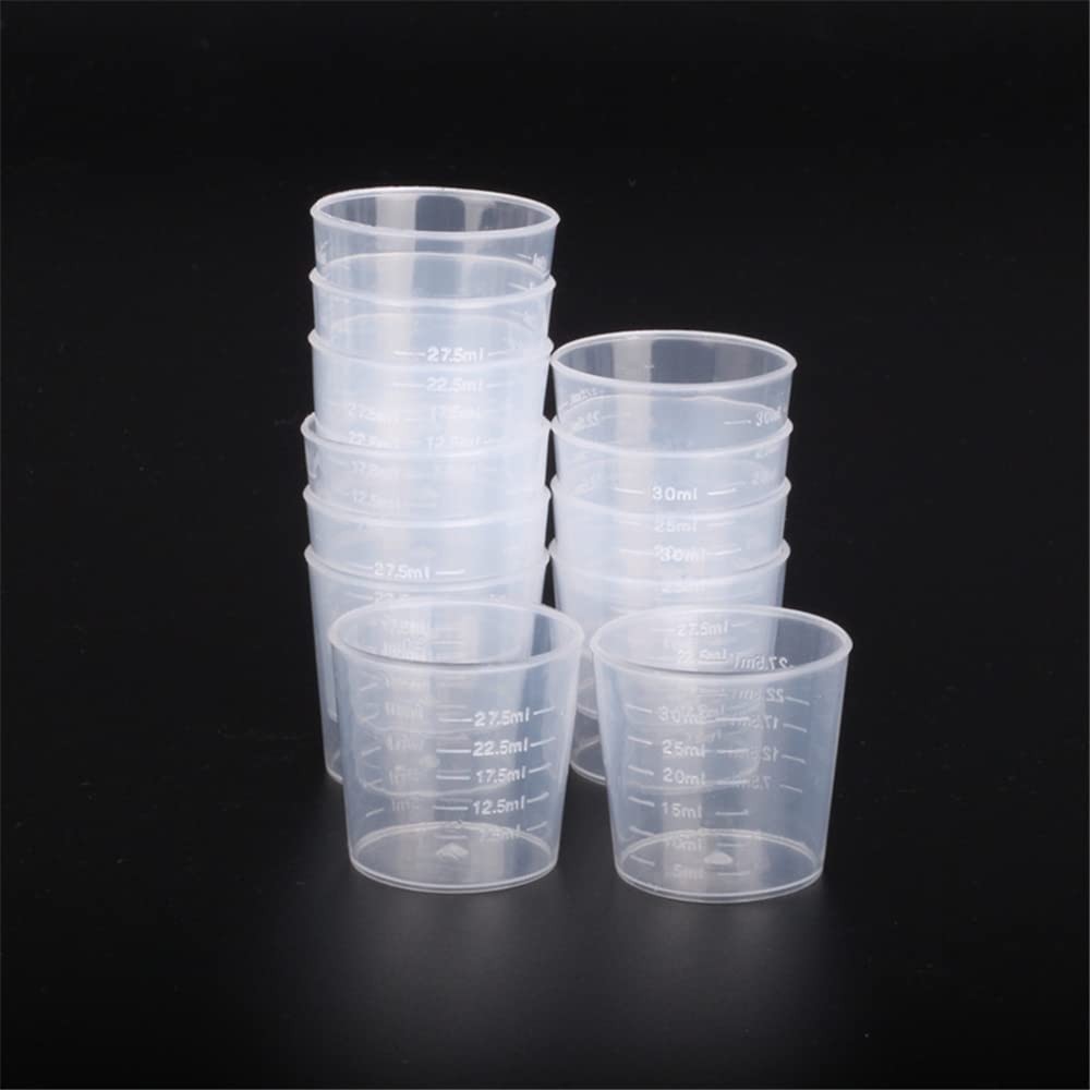 30ml Plastic Liquid Measuring Cups, 10pcs Set For Cooking Medicine, Clear gallery