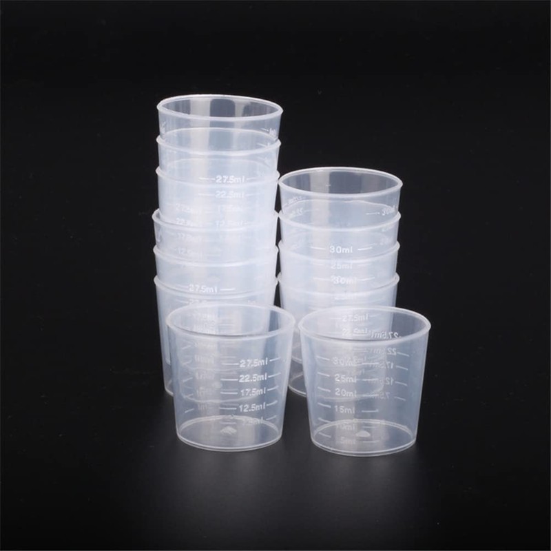 30ml Plastic Liquid Measuring Cups, 10pcs Set For Cooking Medicine, Clear gallery