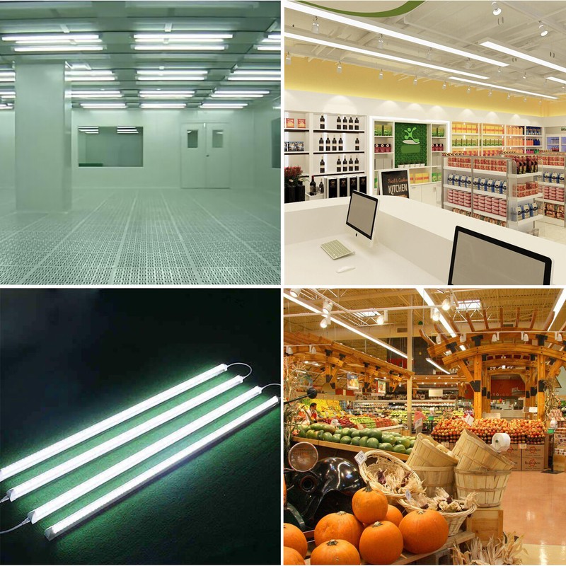 4FT 8 Pack LED Shop Light T8 Linkable Ceiling Fixture 24W Daylight 6000K Clear gallery
