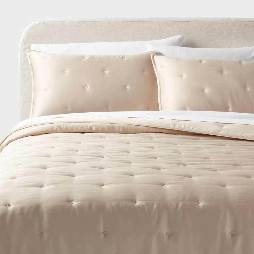 Threshold Lyocell Satin Comforter Set Cooling Breathable Solid gallery