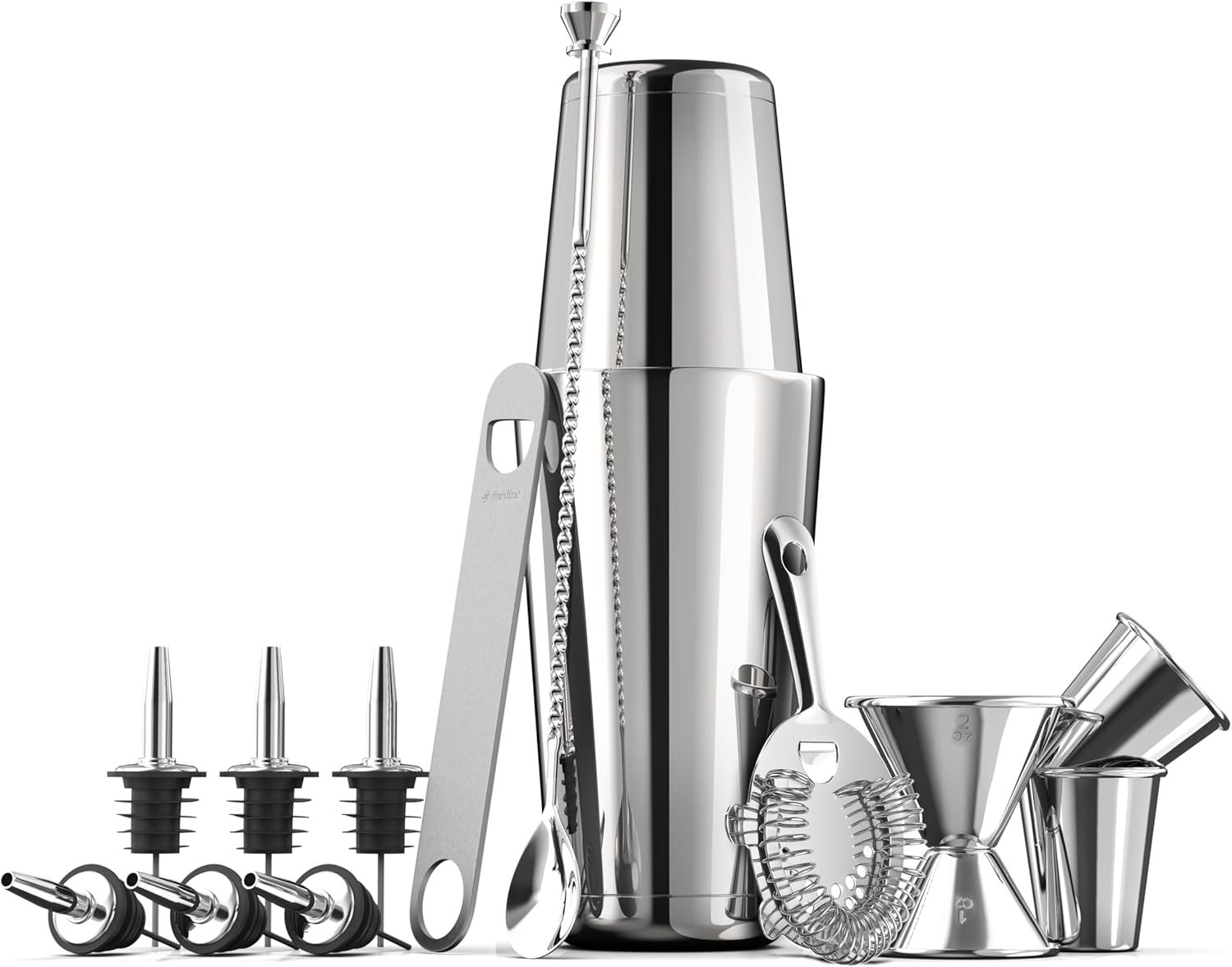 Expert 14-Piece Cocktail Shaker Bar Set – Stainless Steel Bartender Kit New gallery