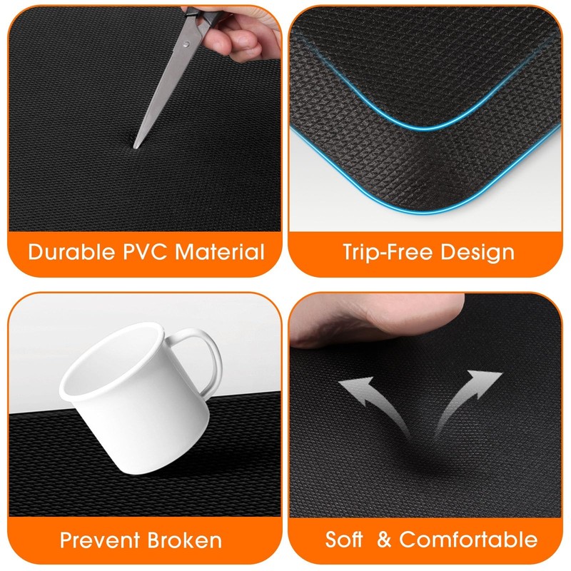 Kitchen Mat, Cushioned Thick Floor Comfort Mat, with Non-Slip Bottom, Water &... gallery