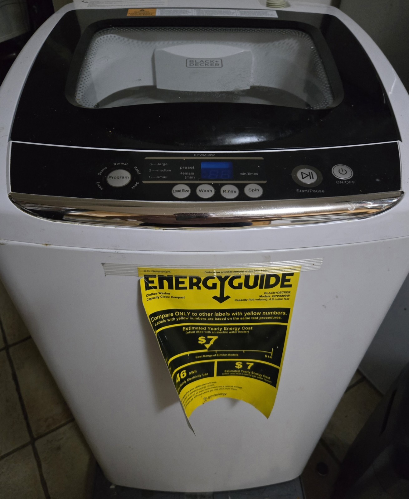BLACK+DECKER 0.9 Cu. Ft. Portable Washer, Capacity Washing Machine for Homes gallery