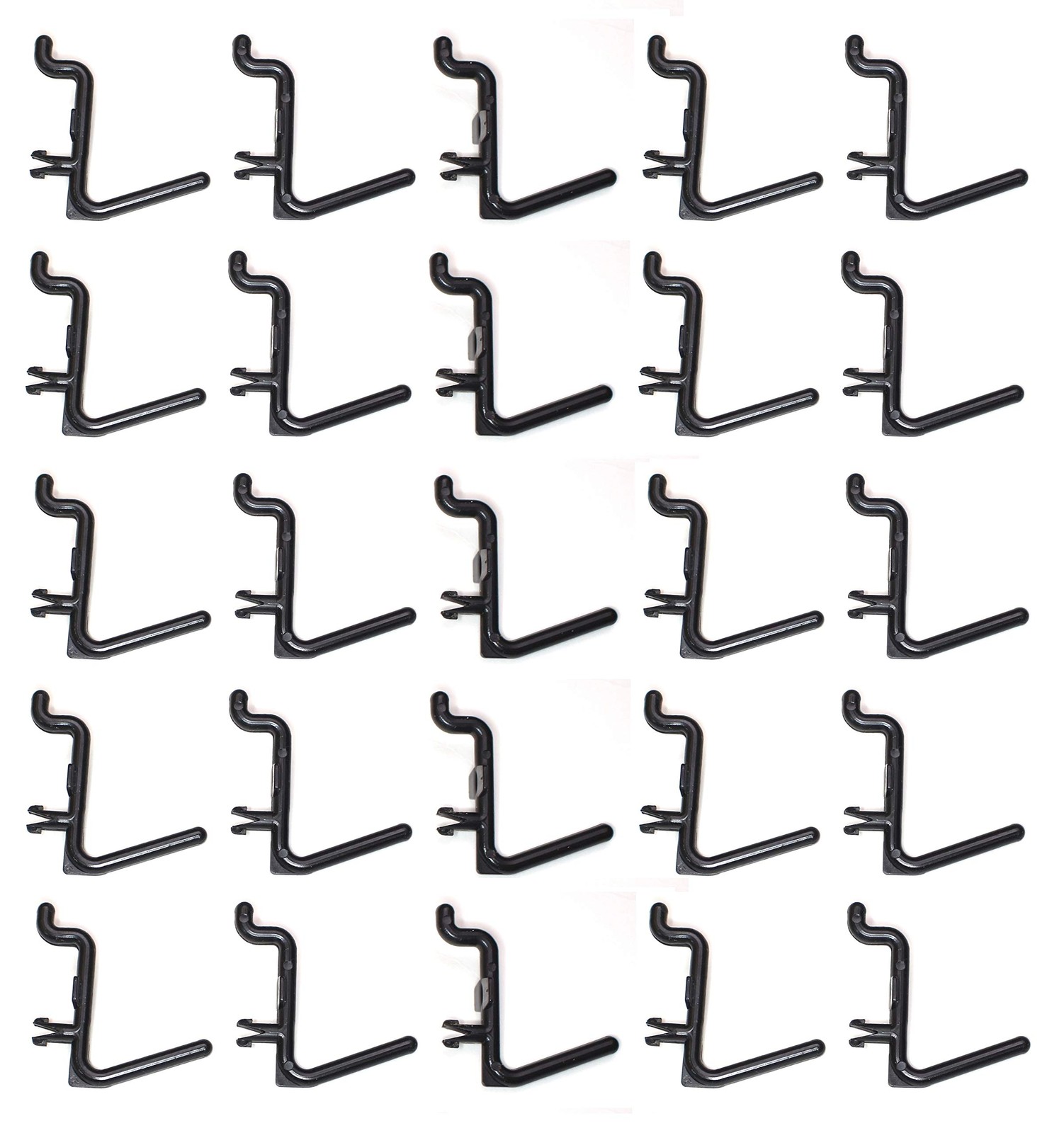 JSP Manufacturing Plastic Black L Style Pegboard Hooks Garage Tool gallery