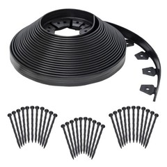 No-Dig Landscape Edging Kit – 100 ft., Black