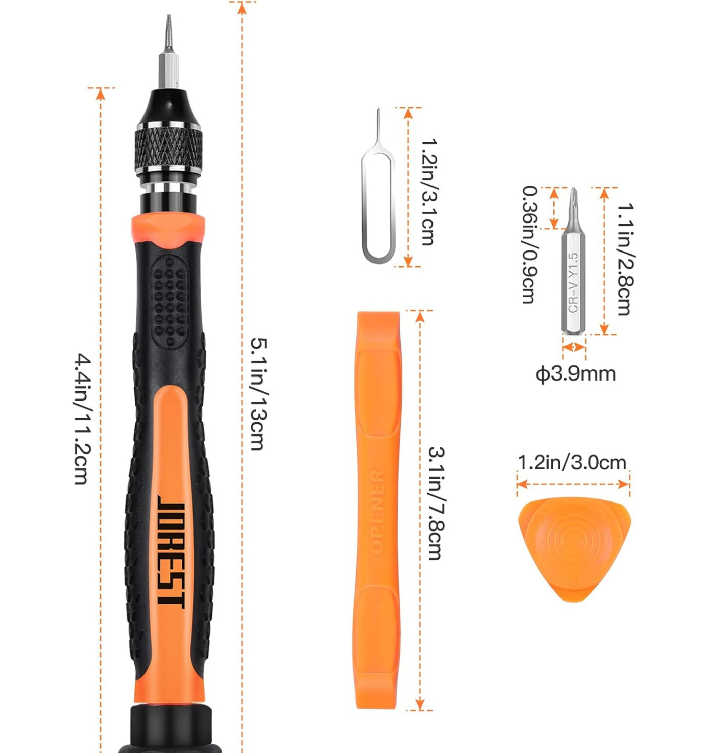24Pcs Small Precision Screwdriver Set with Torx T5 T6 T8 T9, Y00, Star P5, Mini gallery
