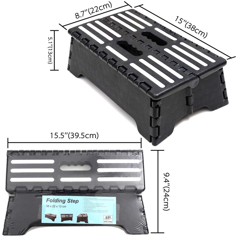 Portable Folding Step Stool 5 Inch Lightweight Plastic Short Stool Sturdy And Sa gallery