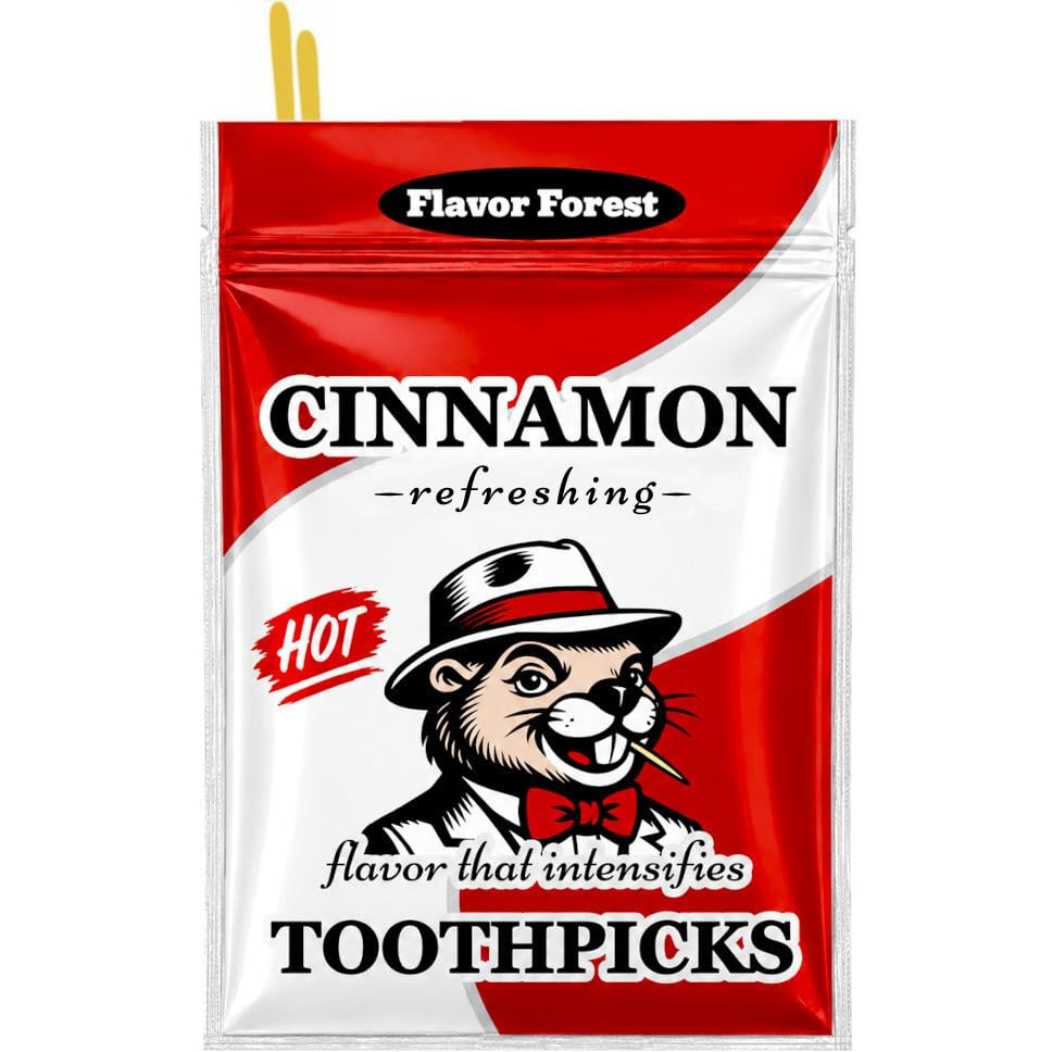 Hot Cinnamon Flavored Toothpicks (Flat Shape) 100ct 100 Count (Pack of 1) gallery