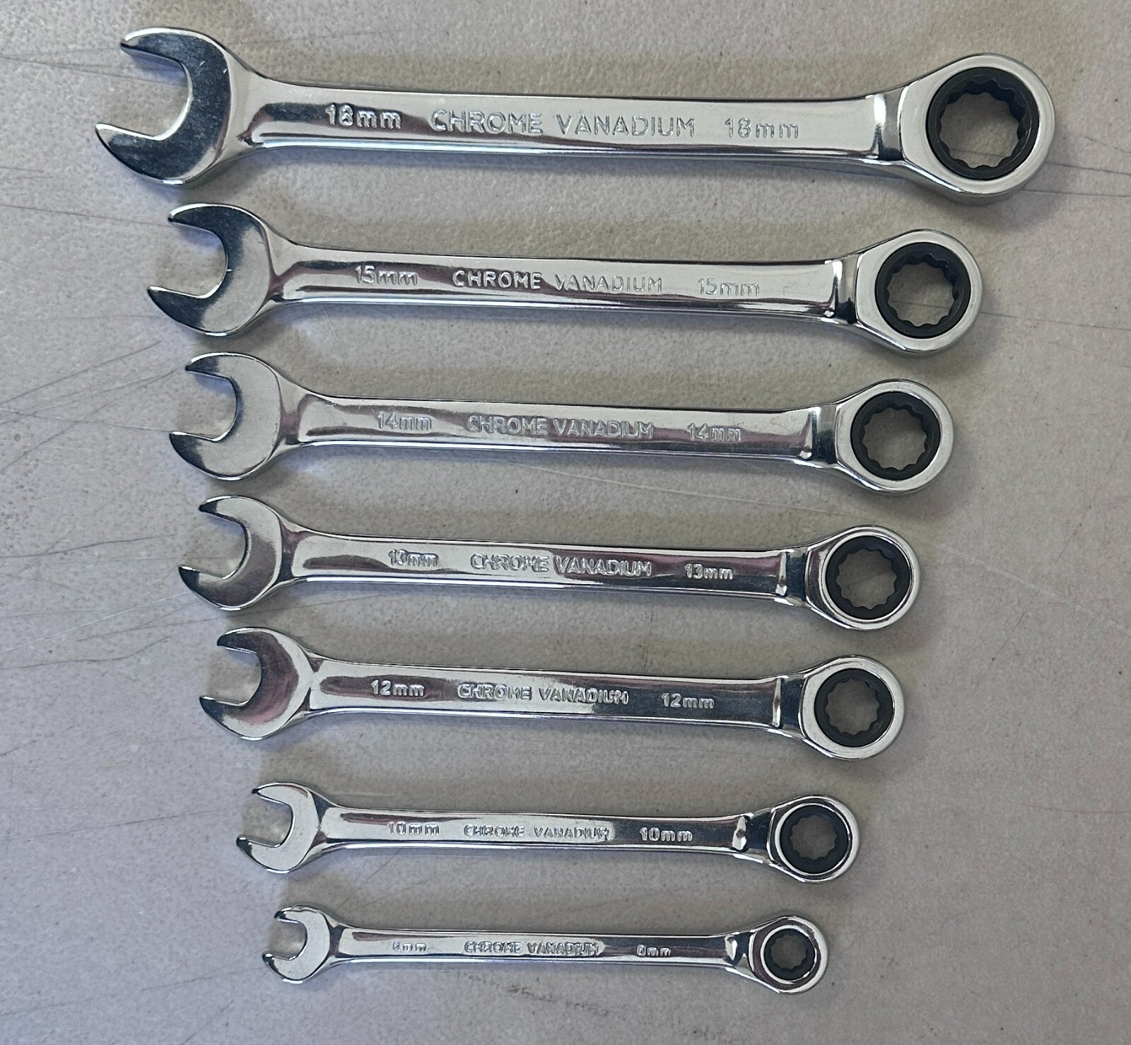 Ratcheting Wrench 7 pc Set Metric gallery