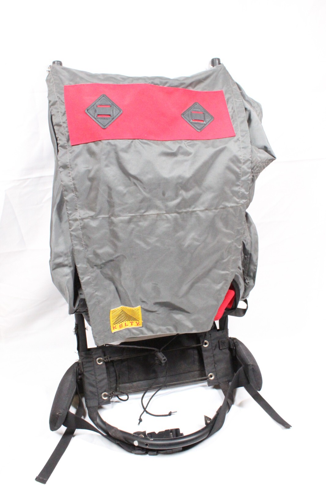 KELTY Red/Gray Backpack External Frame Hiking Camping Large 7 Pockets