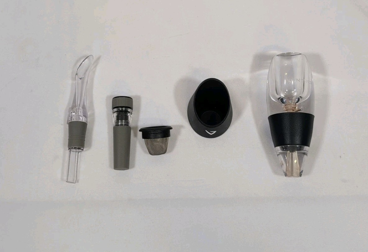 Vinturi Essential Wine Aerator with Base Black Clear Wine Pourer Decanter Tool gallery
