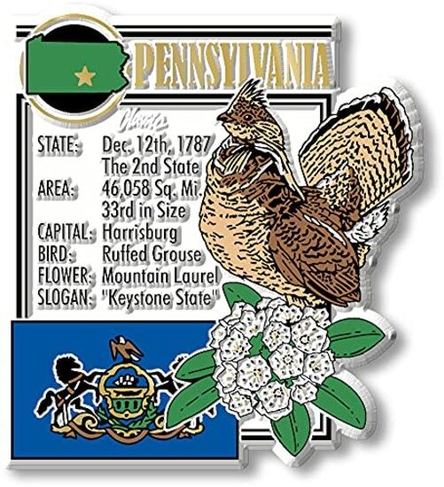 Pennsylvania Six-Piece State Magnet Set by , Includes 6 Unique Designs, gallery
