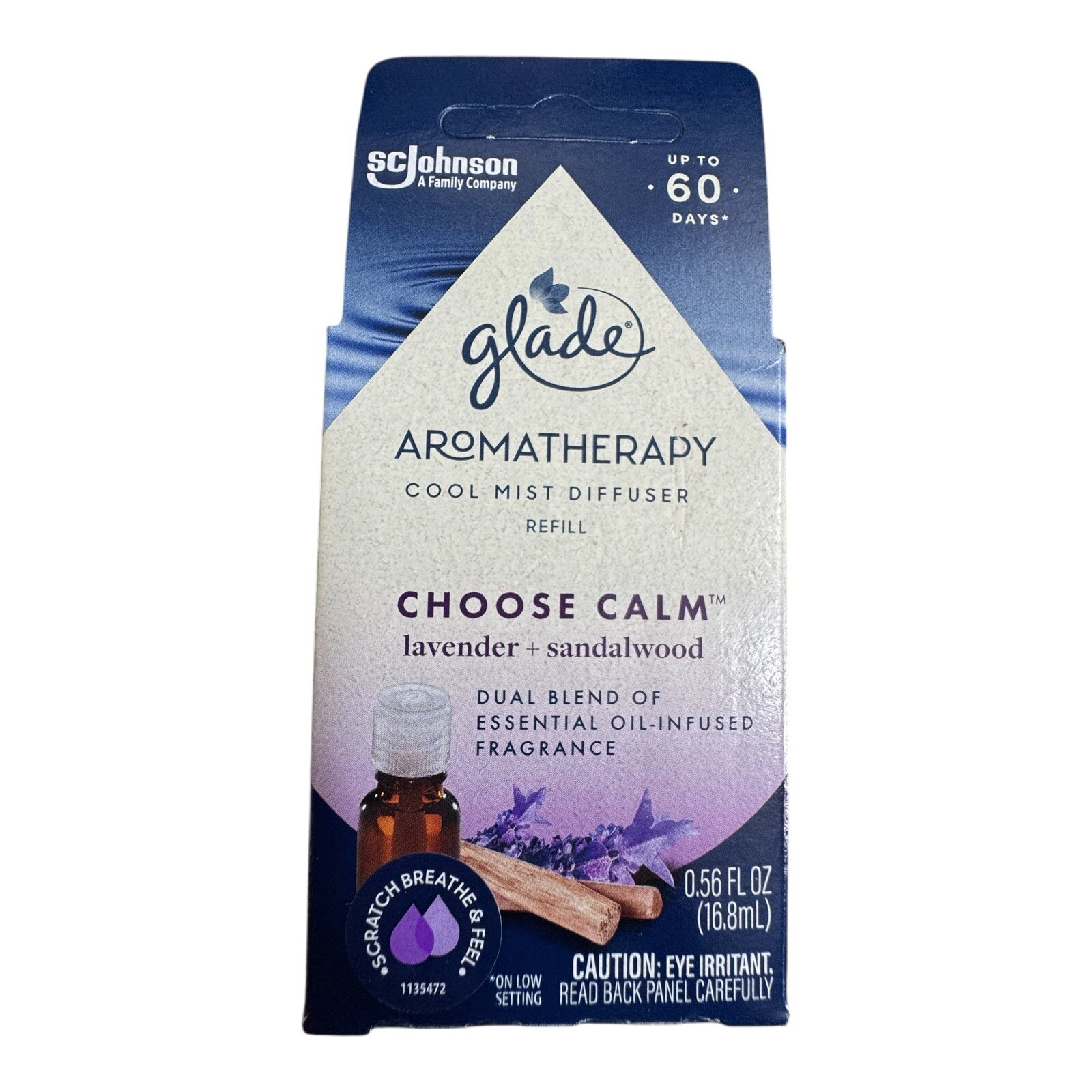 (8) Glade CHOOSE CALM Cool Mist Diffuser Refill Oils Lavender + Sandalwood gallery