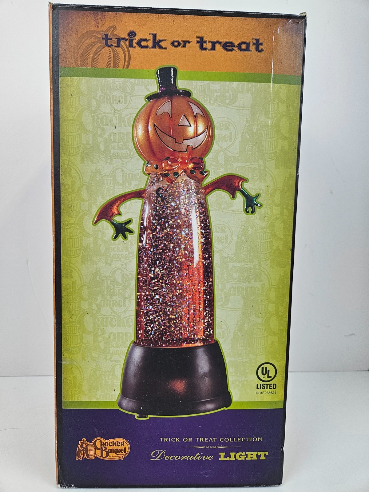 Cracker Barrel Light Up Halloween Jack O Lantern Water Globe Trick or Treat gallery