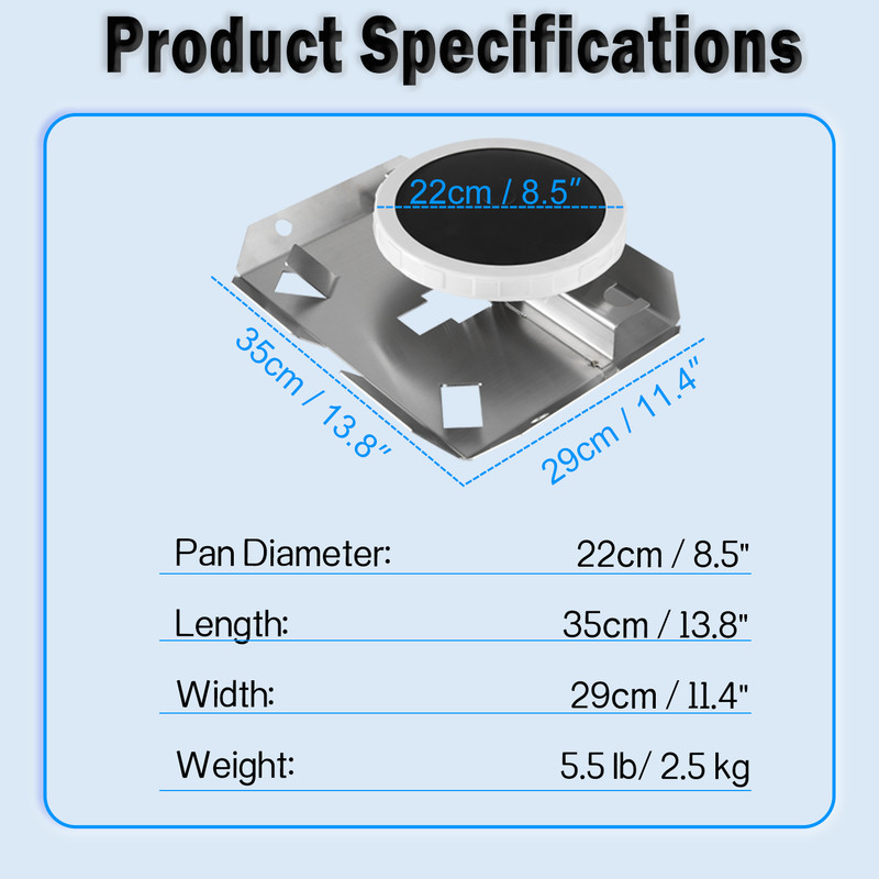 Self Sink Weighted 8.5" Air Diffuser for Pond Aeration Subsurface Stainless gallery