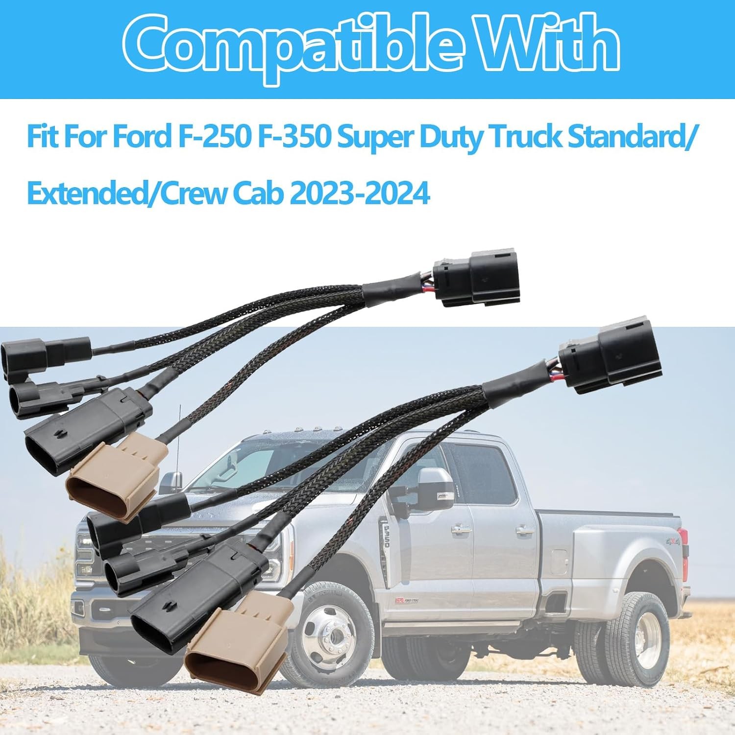 Halogen To LED Headlight Adapter For Ford F250 F350 2023 gallery