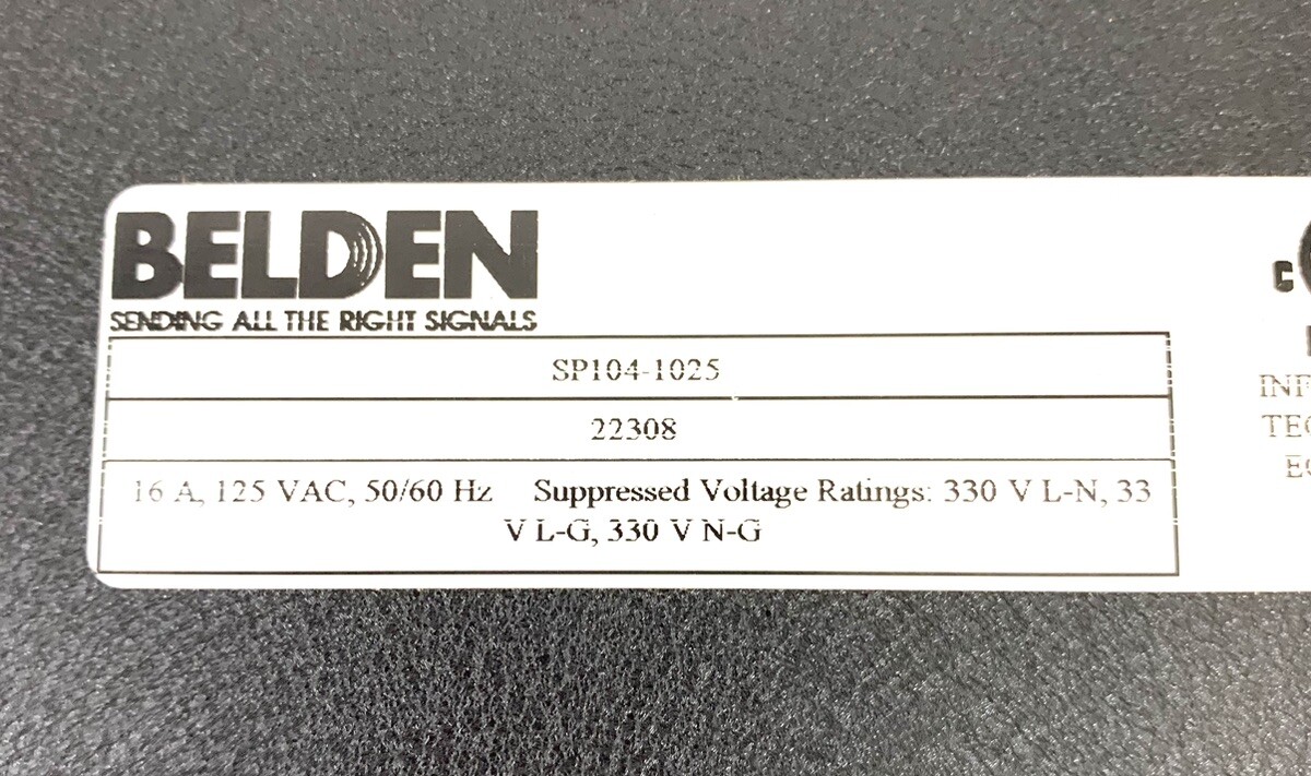 Belden Power Distribution Surge Protector- 10 Outlet -16a 125 Vac 50/60Hz gallery