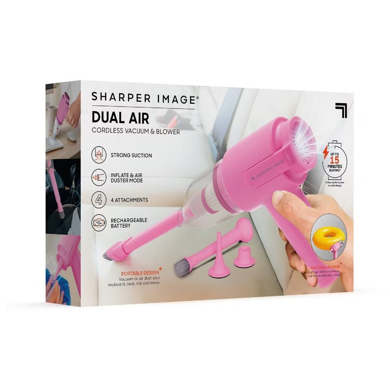 Sharper Image Cordless Handheld Vacuum and Blower Pink gallery
