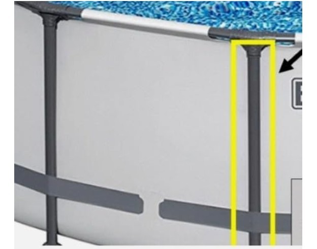 Replacement Vertical Pole Leg for Bestway Steel Pro Max Pool 2022-25 14ft x 48" gallery