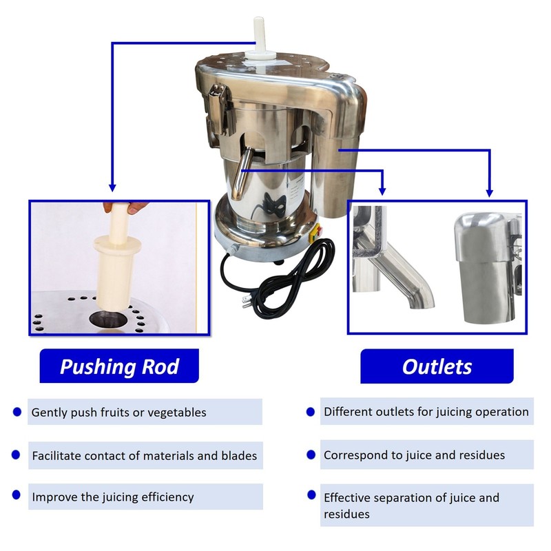 Techtongda Fruit Vegetable Juice Extractor Maker Cold Press Juicer Machine 750W gallery