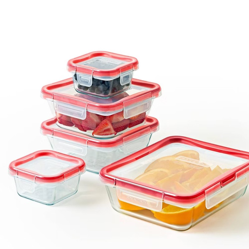 Pyrex Glass Food Storage Jars Containers Clear Set 10pc FreshLock Heat gallery