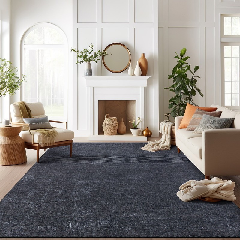 Rugshop Carpet Contemporary Solid Machine Washable Rugs Runners Living Room Rugs gallery